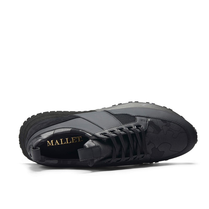 black camo mallet trainers