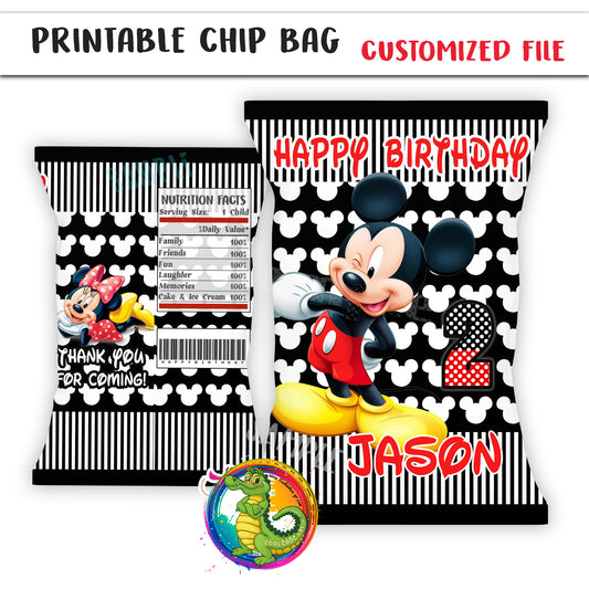 Atlanta Braves Chip Bags Digital File Printable Instant Download