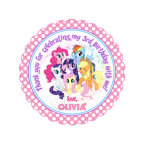 my little pony thank you tags
