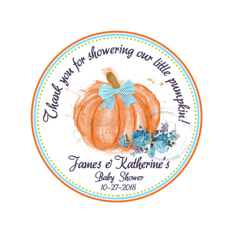 Little Pumpkin Thank You Tag Custom Printable Baby Shower Tags 2 5 Ta Studio Cr8tive Idea