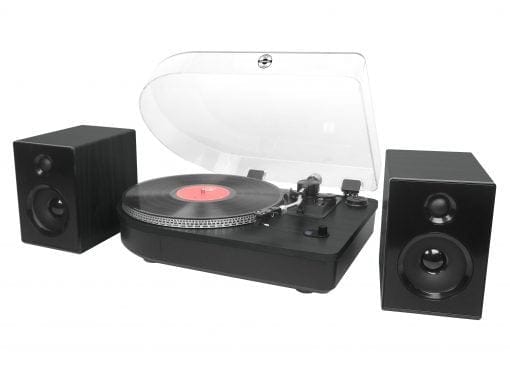 Tocadiscos GPO Piccadilly Retro con Bluetooth y Altavoces externos