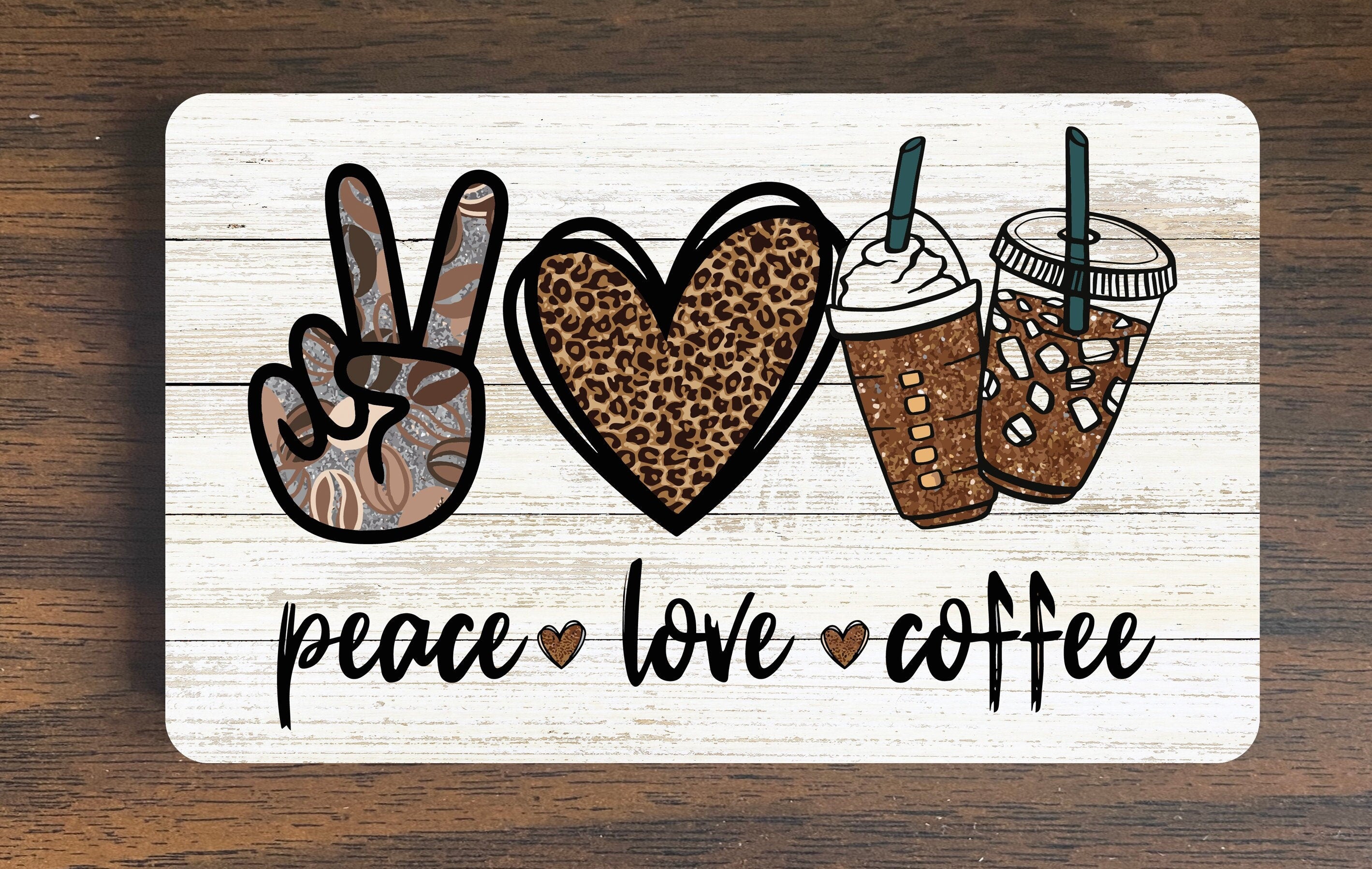 Color -Peace Love COFFEE Magnet