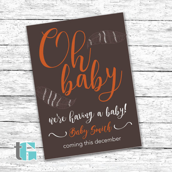 Download Pregnancy Announcement Card Printable - Mom to be - Dad to ...