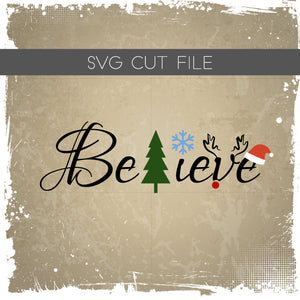 Download Believe Christmas Santa Svg Cut File Taylor George Designs