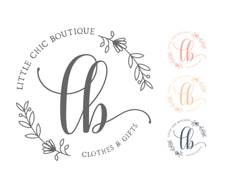 Download Floral Antler Rustic Shabby Chic Logo Predesigned Logo Customized Wi Taylor George Designs