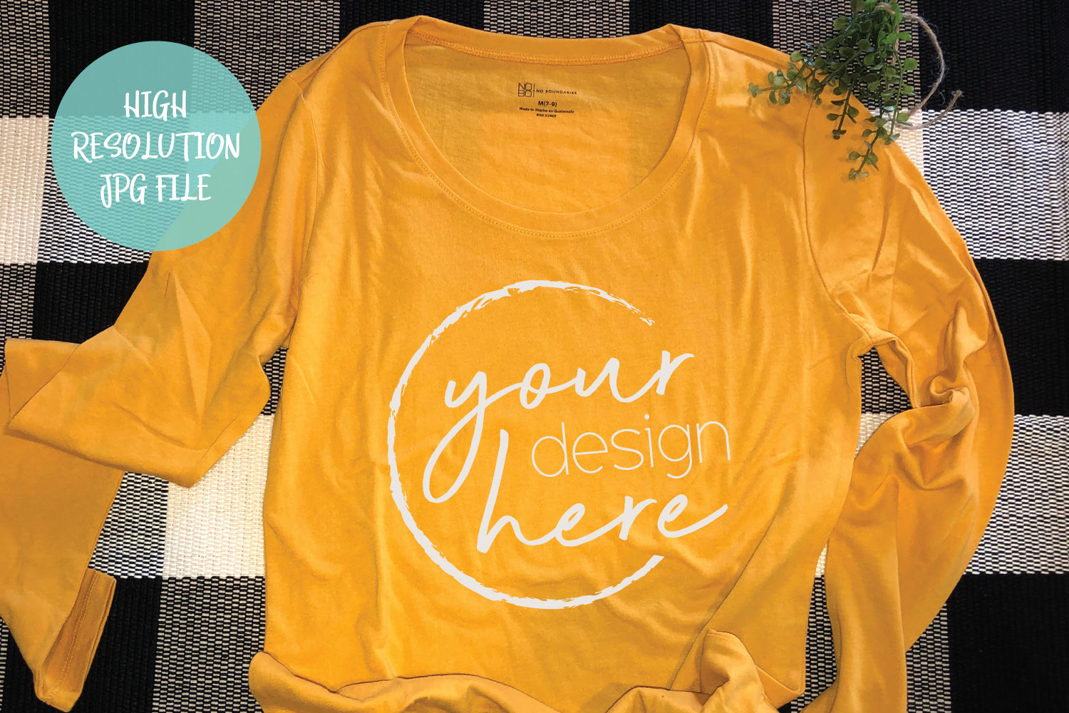 Download Mustard Yellow Long Sleeve Shirt Mockup Taylor George Designs
