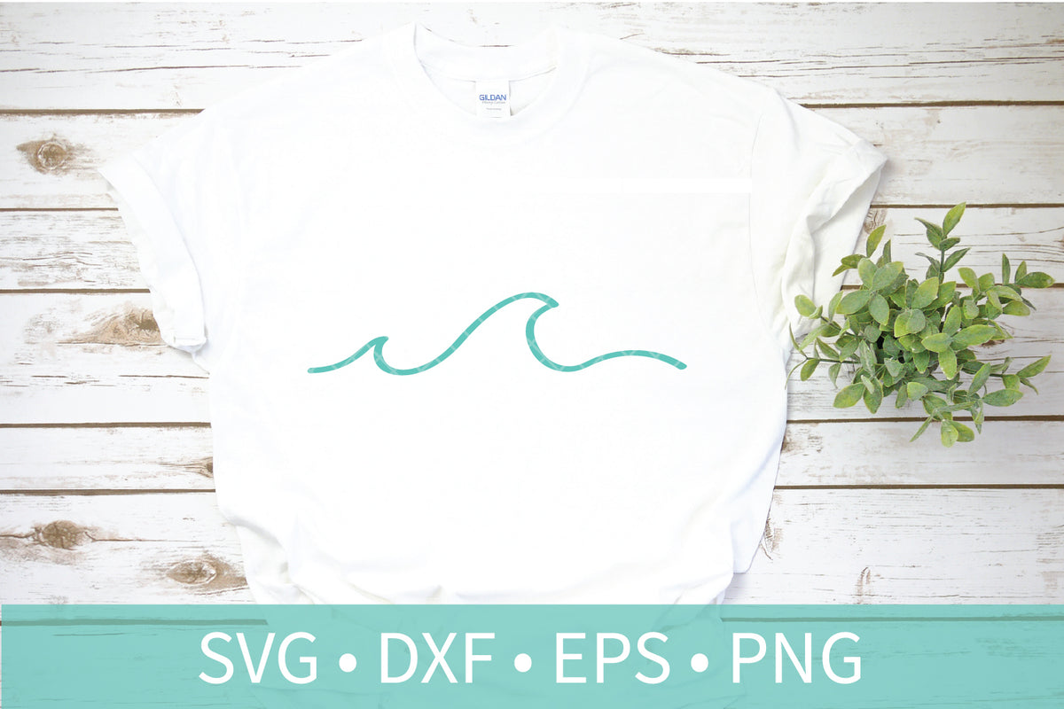 Download Ocean Wave SVG DXF Silhouette Cutting Screen Print Clipart File - Taylor George Designs