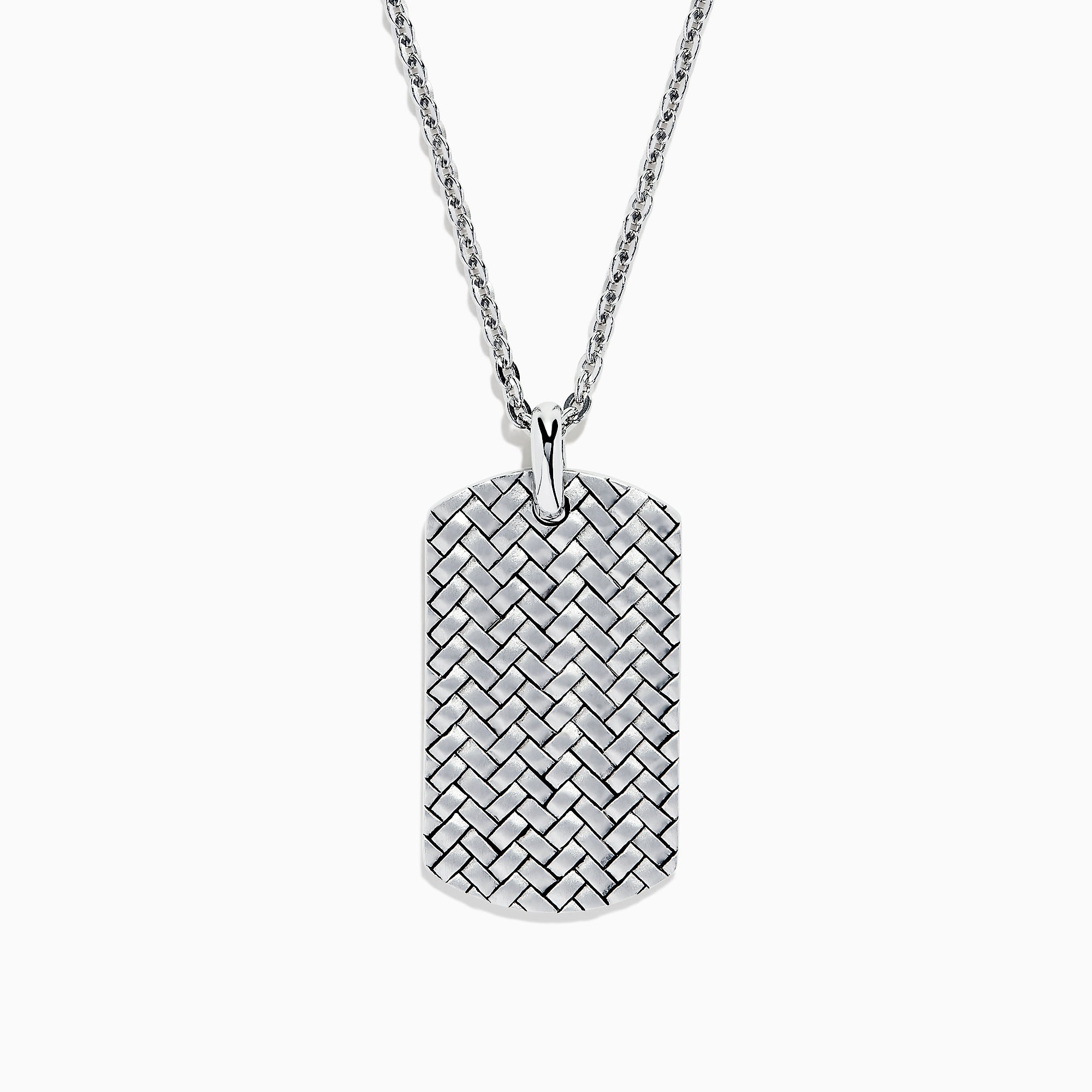 sterling silver dog tag pendant