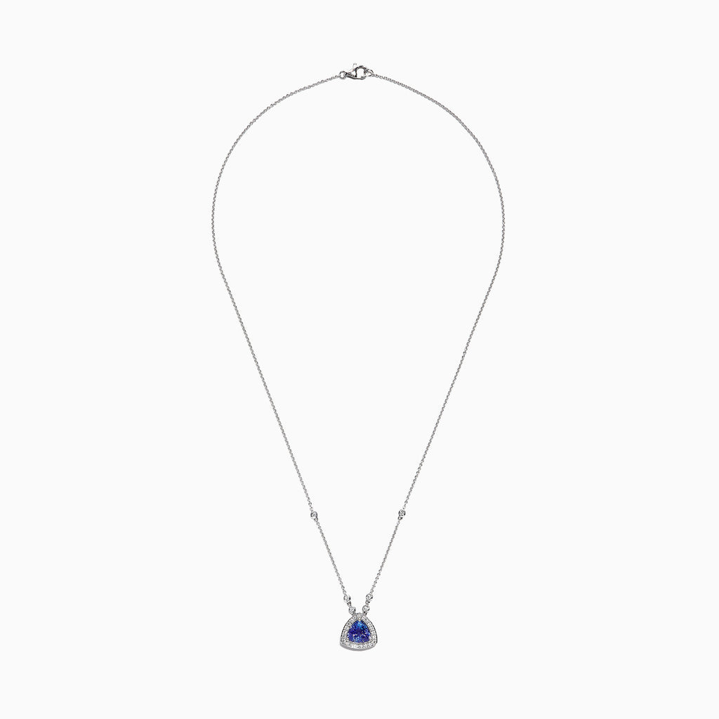 Effy Tanzanite Royale 14K White Gold Tanzanite Diamond Pendant, 1.82 T ...