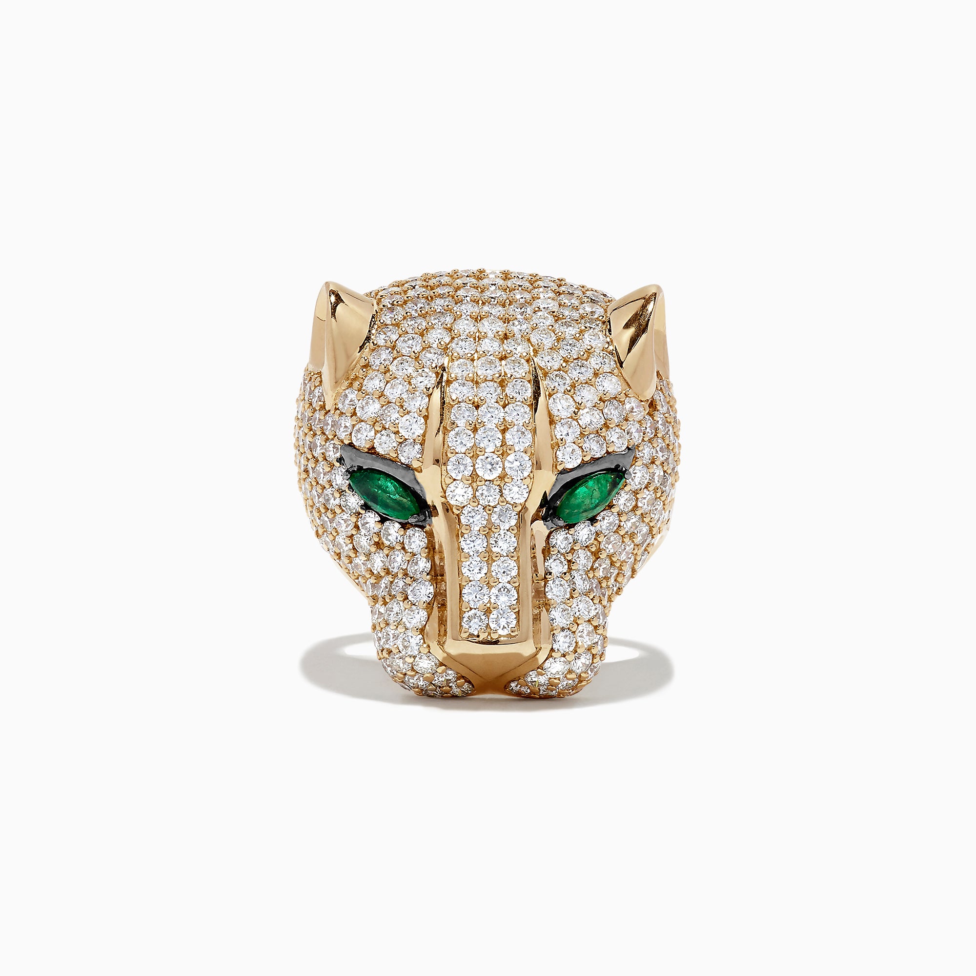 gold panther head ring