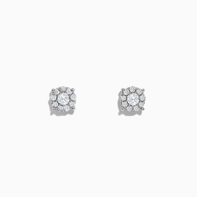 Floral Trinity Diamond Cluster Earrings - Abhika Jewels