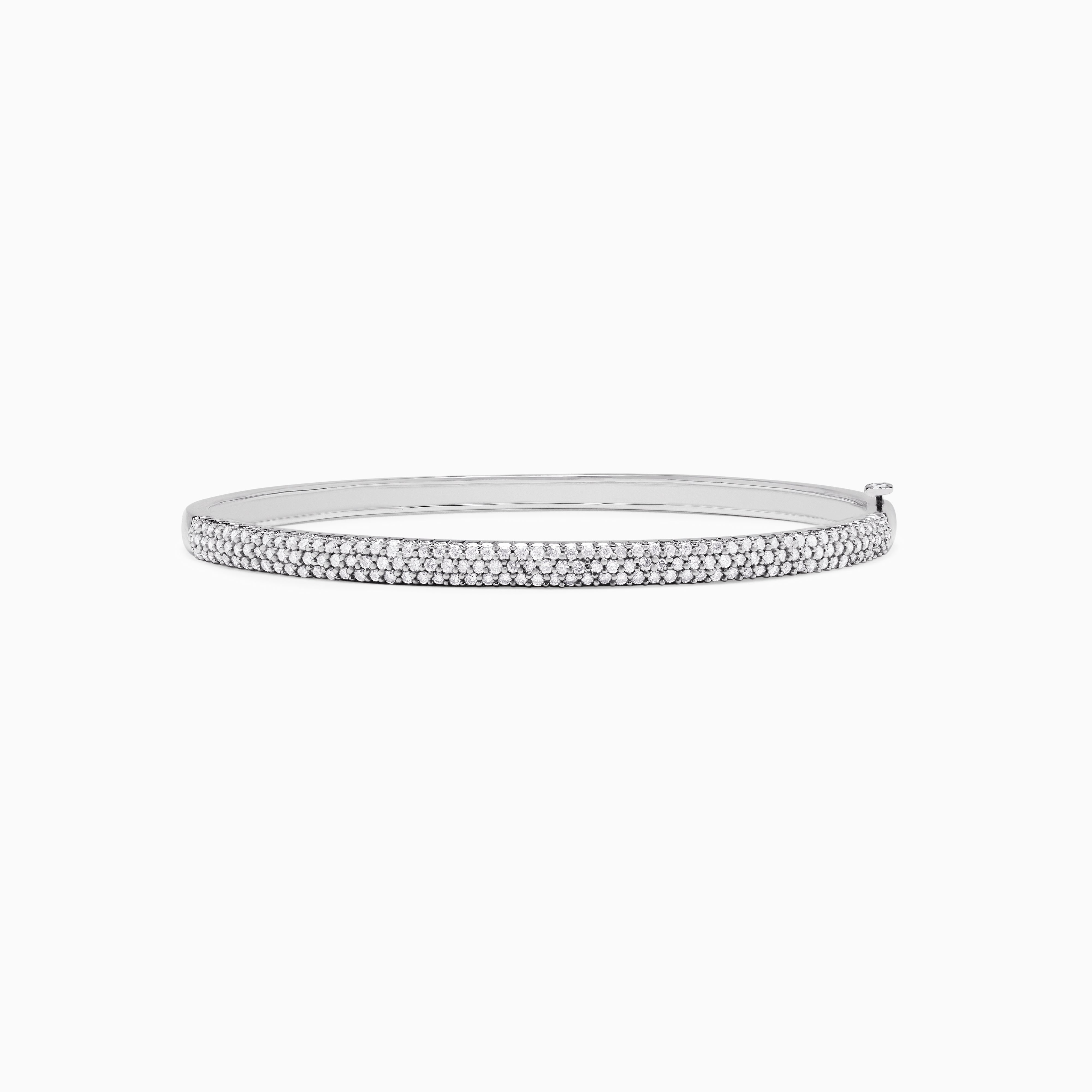 Effy Pave Classica 14K White Gold Diamond Bangle, 1.20 TCW ...