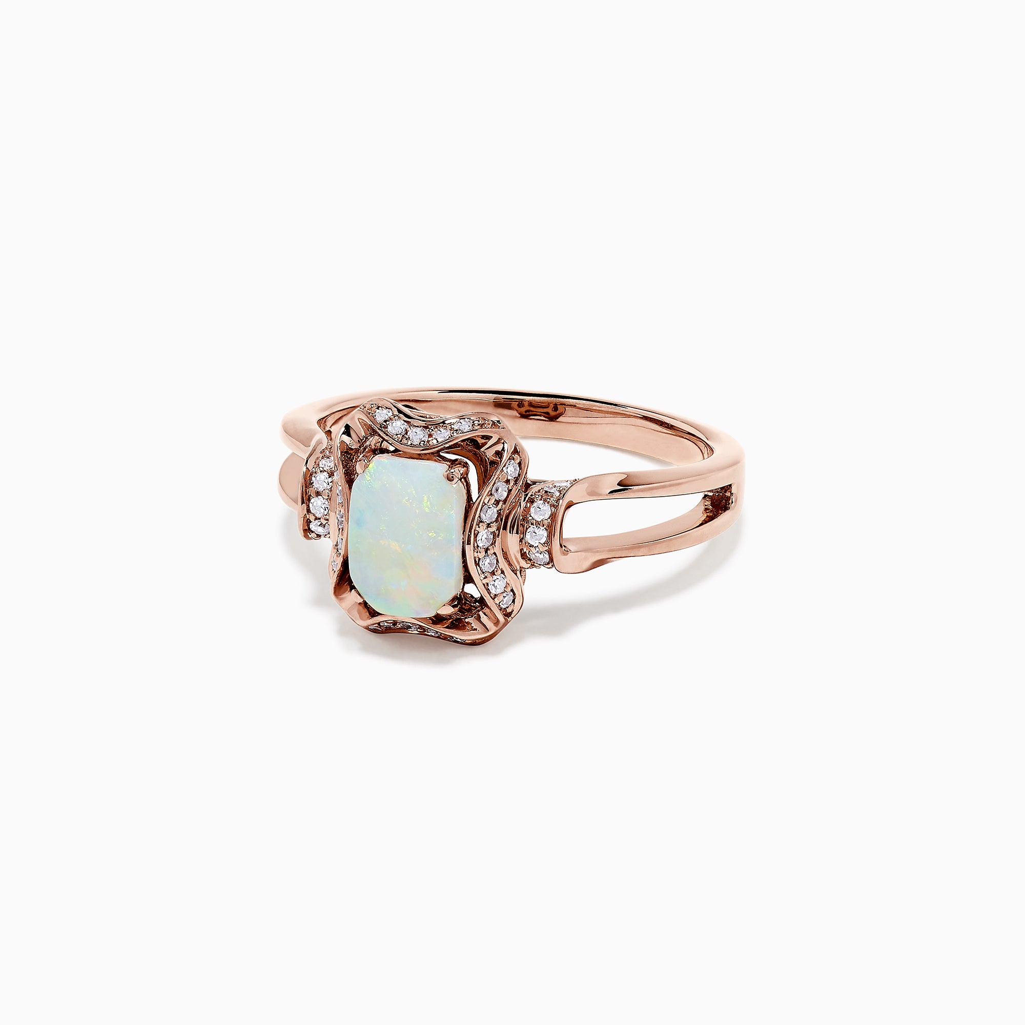 Effy 14K Rose Gold Opal and Diamond Ring, 0.72 TCW | effyjewelry.com