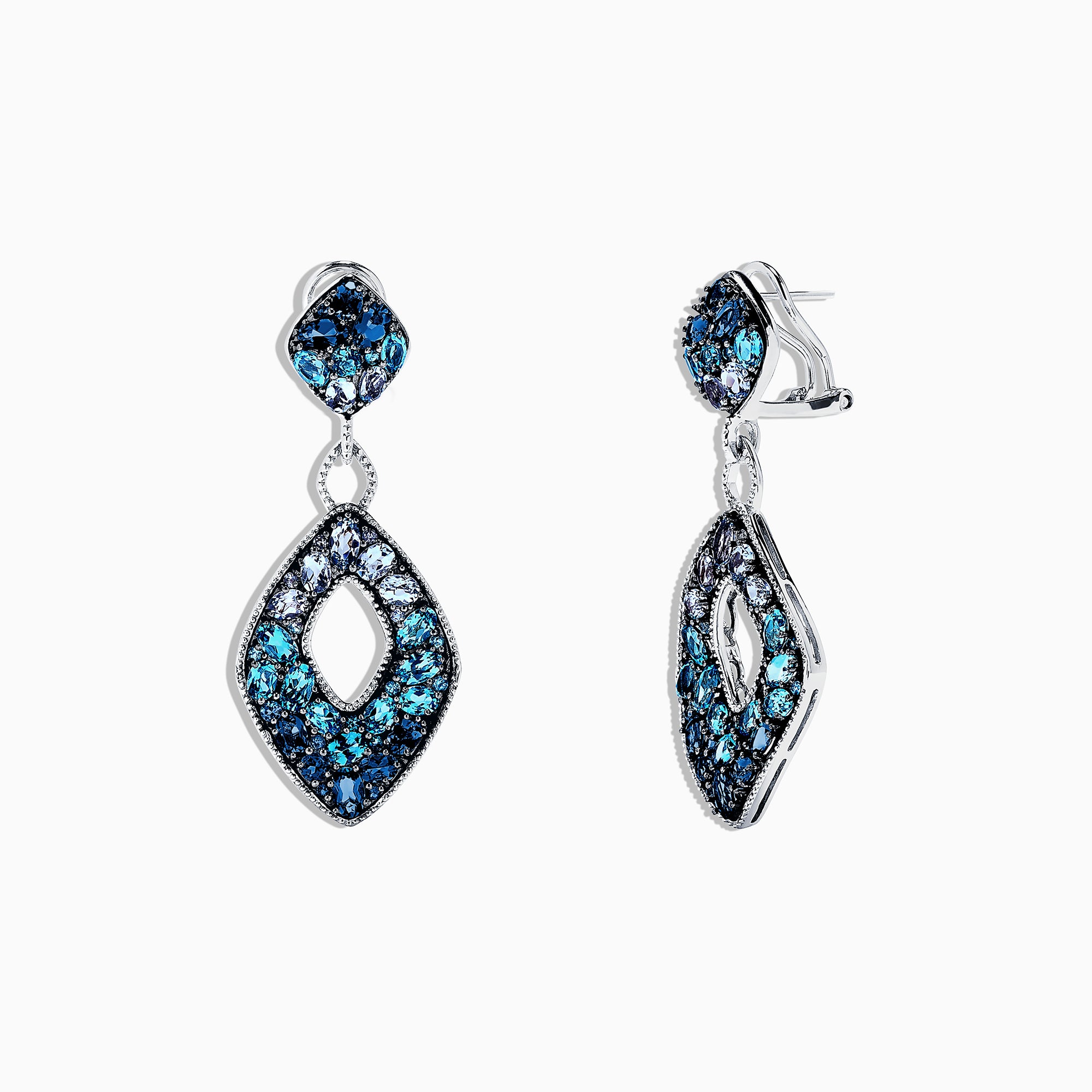 sterling silver blue topaz earrings