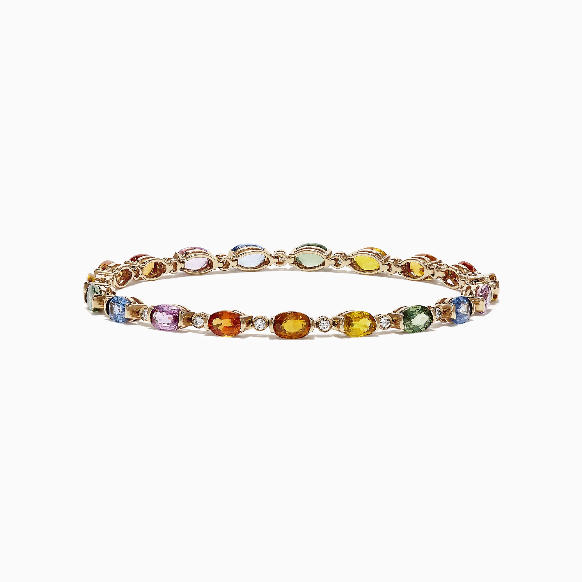 Effy Watercolors 14K Yellow Gold Sapphire and Diamond Bracelet, 11.20 ...