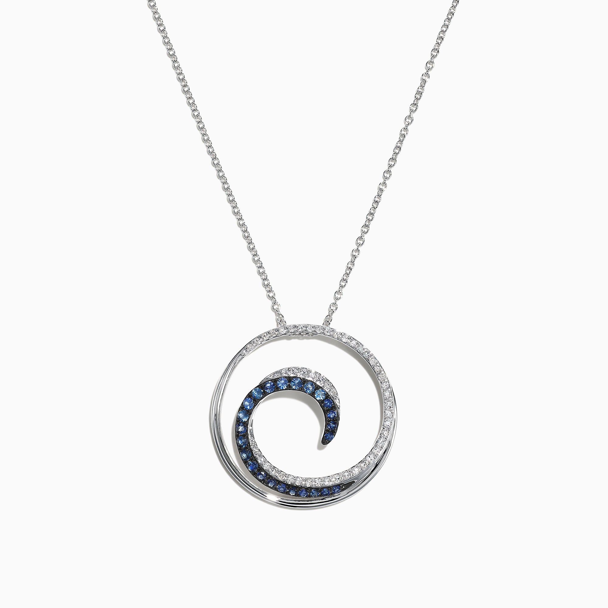 sapphire wave necklace