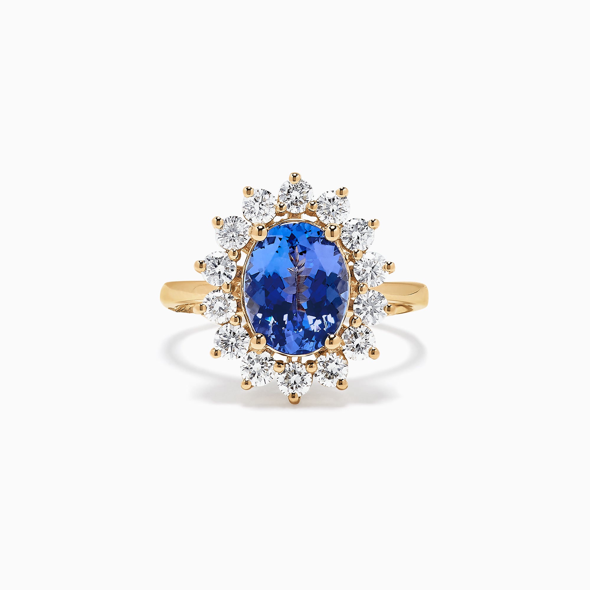 Effy Tanzanite Royale 14K Yellow Gold Tanzanite & Diamond Ring, 3.57 T ...