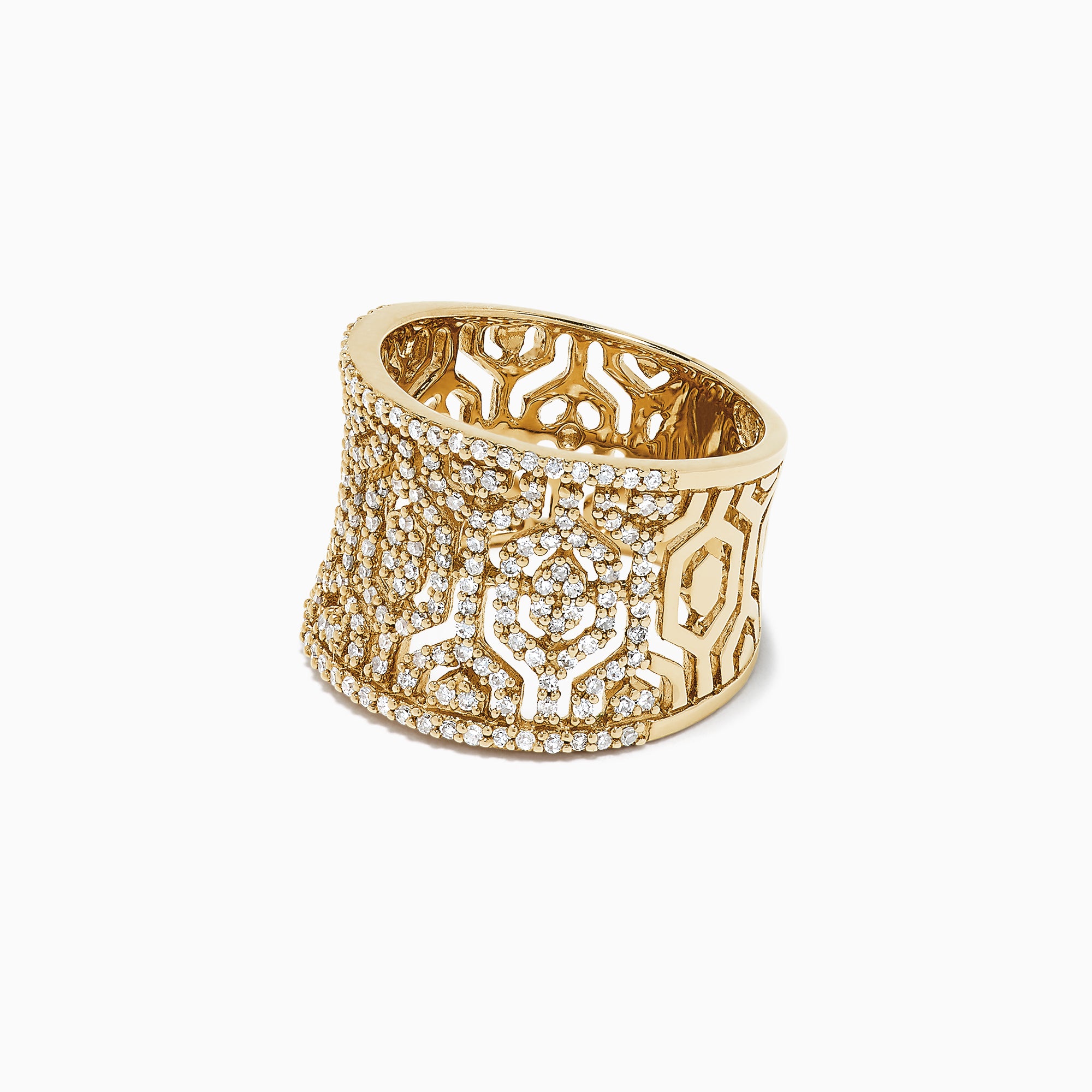 Effy D'Oro 14K Yellow Gold Diamond Maze Ring, 0.79 TCW | effyjewelry.com