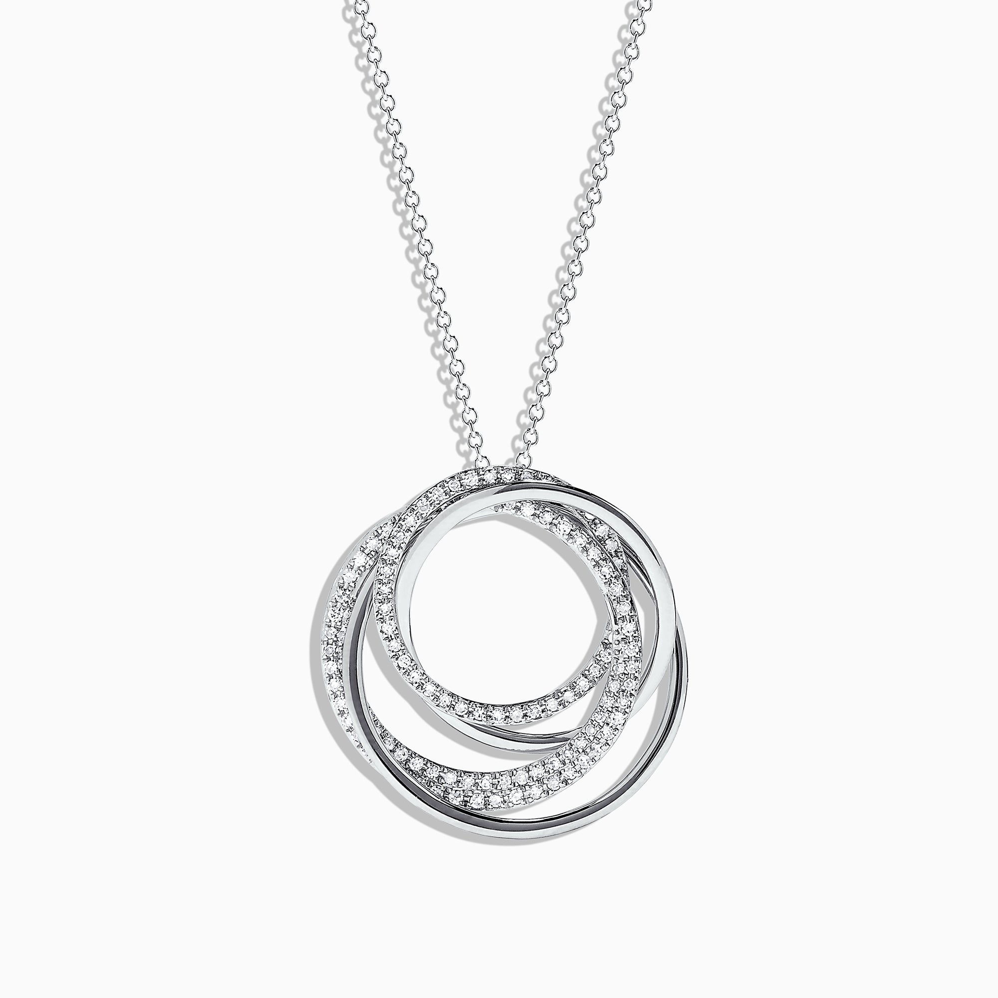 Effy Pave Classica 14K White Gold Diamond Pendant, 0.41 TCW ...