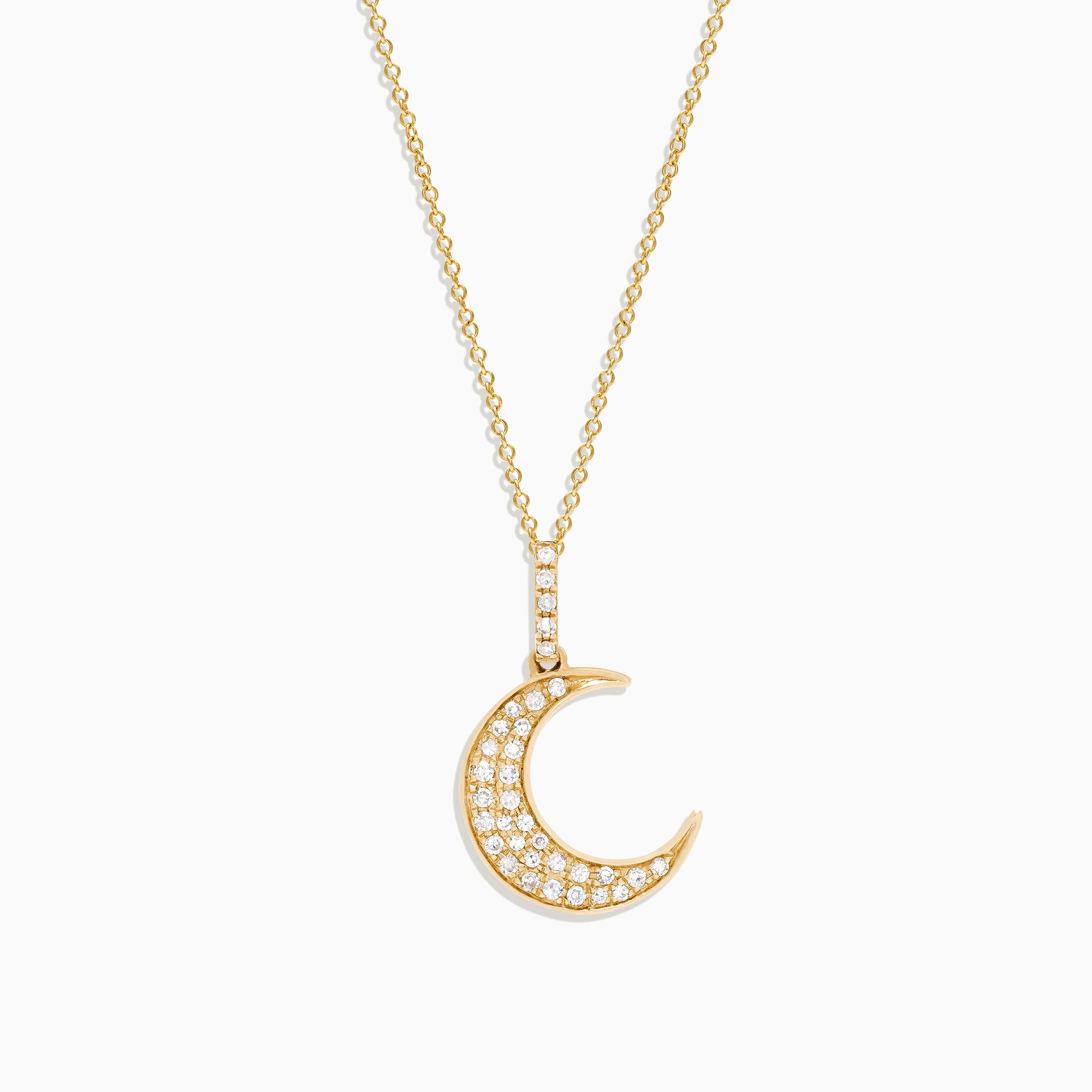 half moon diamond pendant