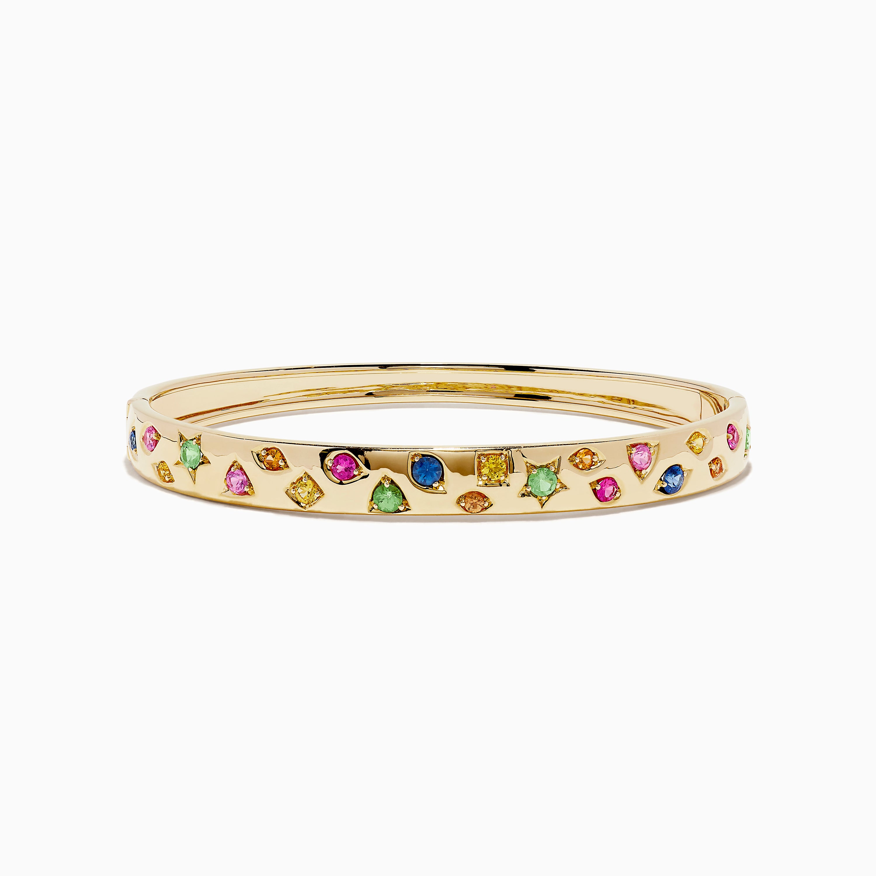 Effy Watercolors 14K Yellow Gold Multi Sapphire Bangle | effyjewelry.com