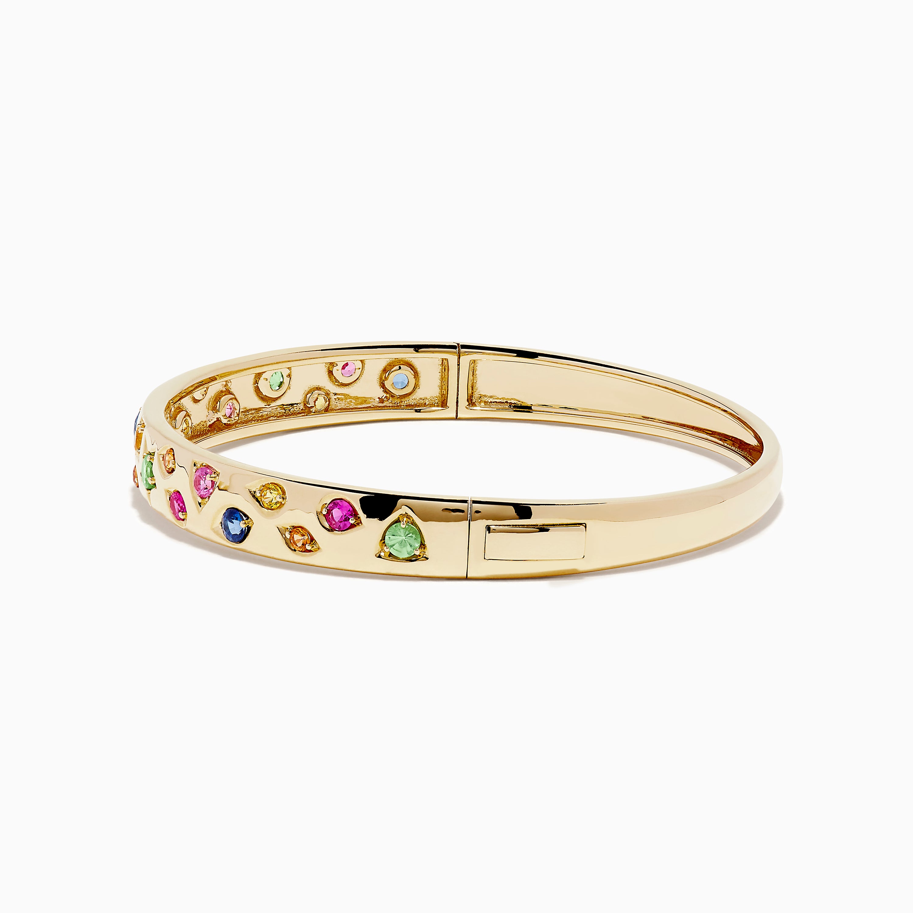 Effy Watercolors 14K Yellow Gold Multi Sapphire Bangle | effyjewelry.com