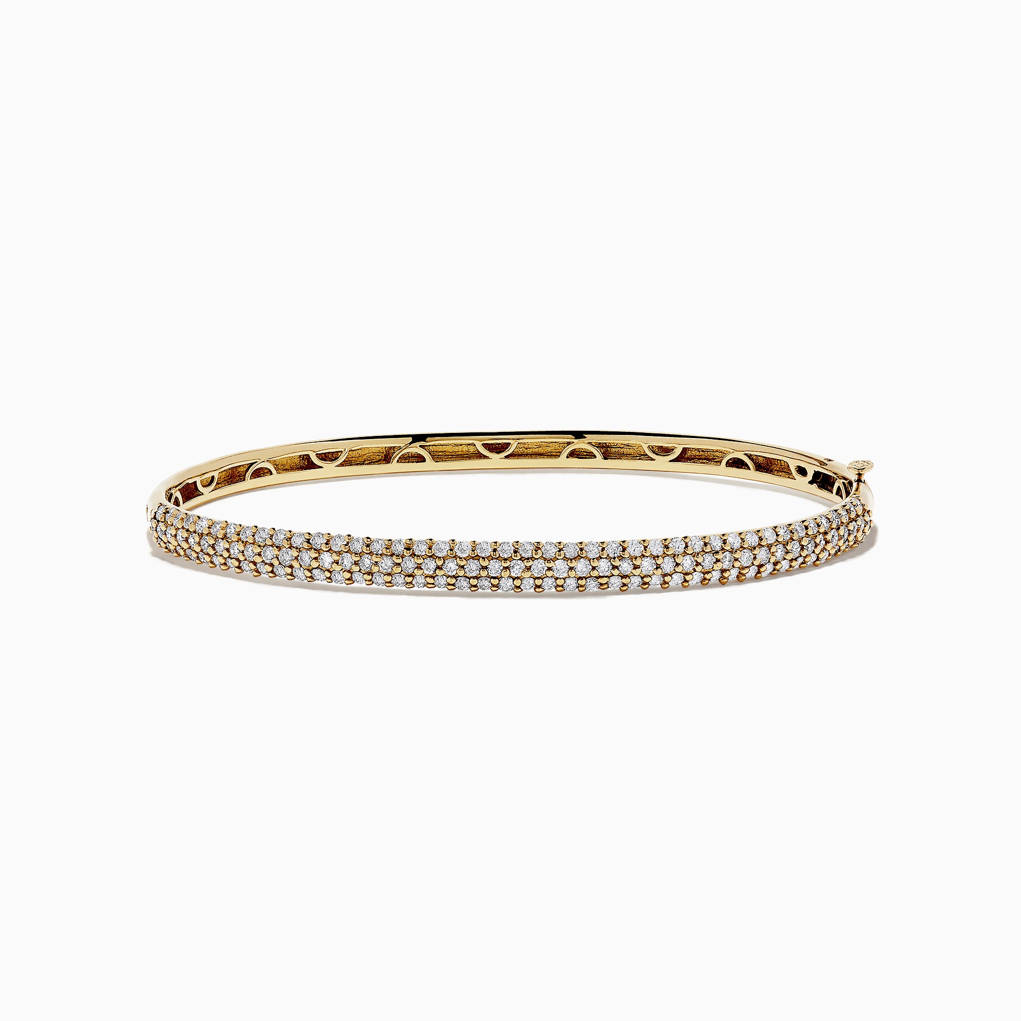 Effy 14K Yellow Gold Diamond Pave Bangle, 1.87 TCW | effyjewelry.com