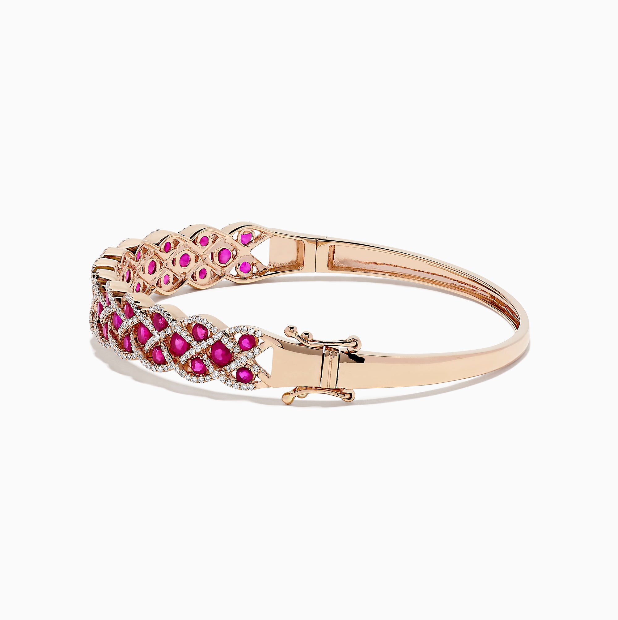 Effy 14K Rose Gold Ruby and Diamond Bangle, 4.55 TCW | effyjewelry.com