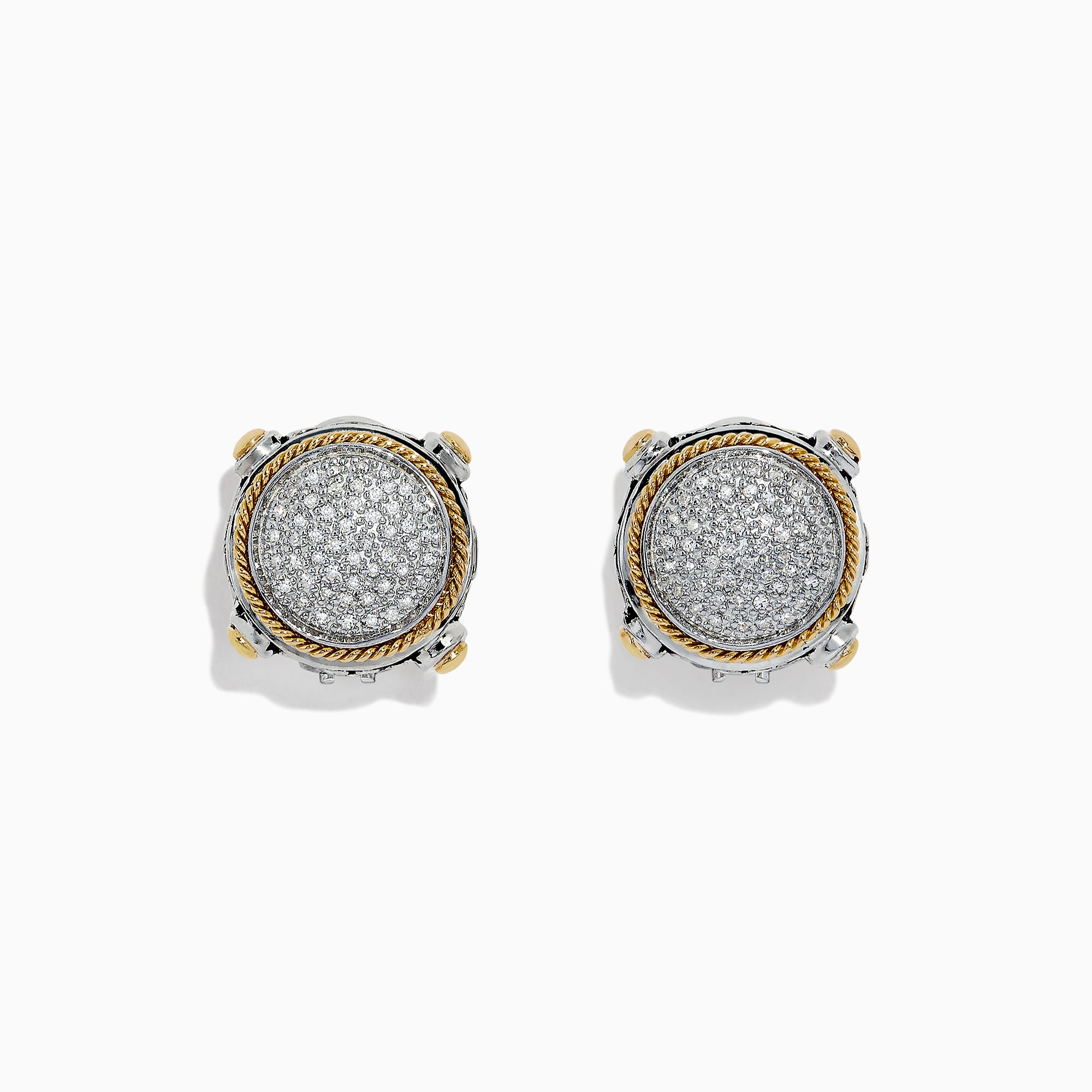 effy sterling silver diamond earrings