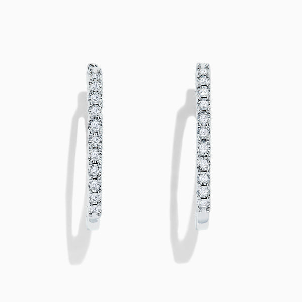 effy sterling silver diamond earrings