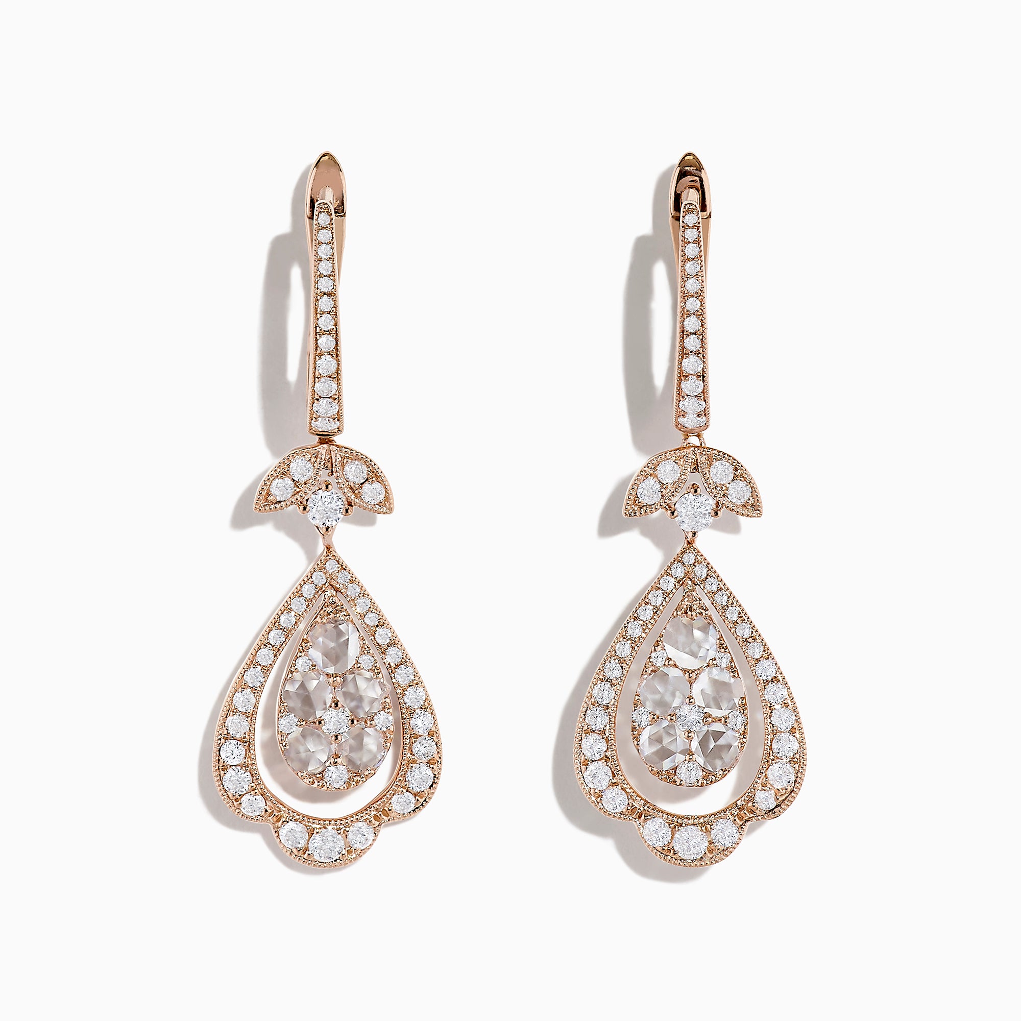 effy diamond drop earrings