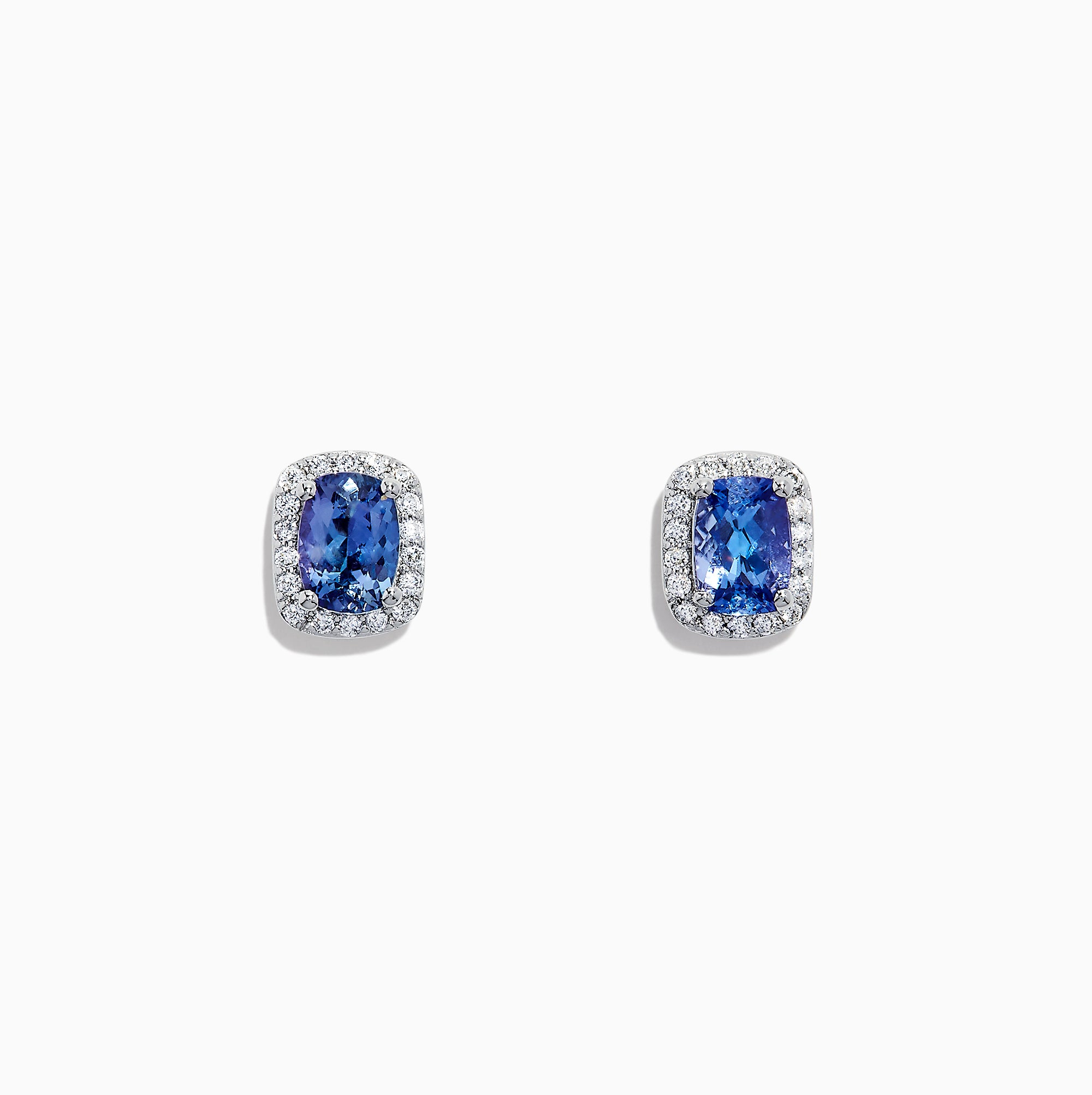 Effy Tanzanite Royale Sterling Silver Tanzanite and Diamond Earrings ...