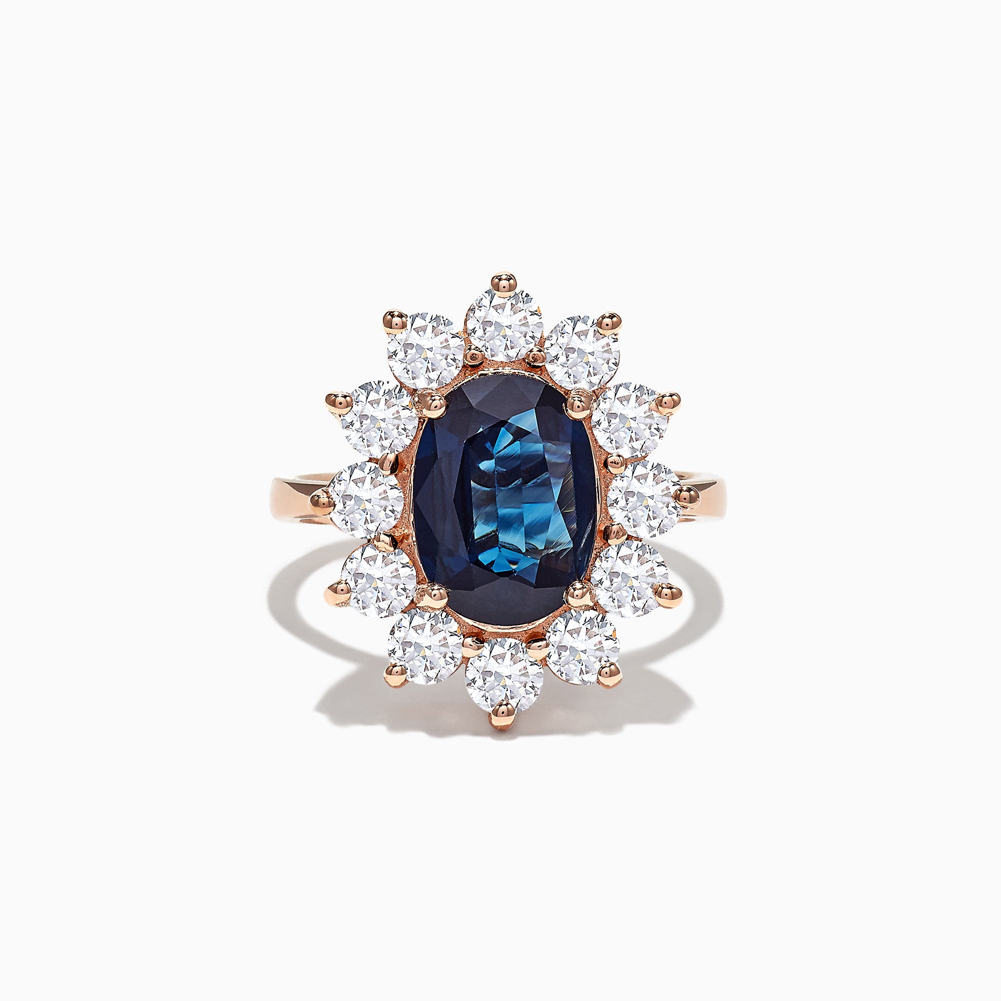 Effy 14K Rose Gold Blue Sapphire and 