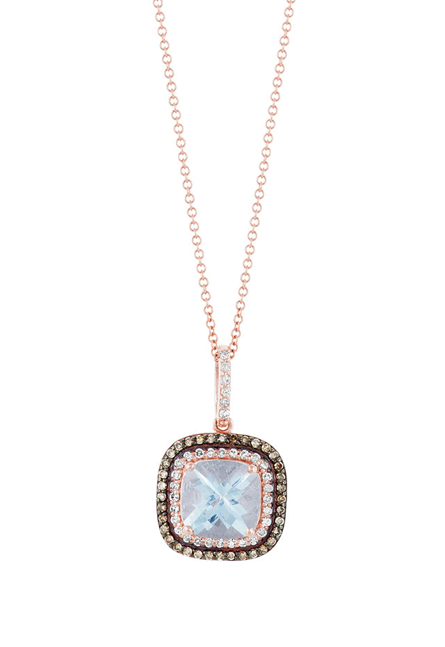 effy rose gold diamond pendant