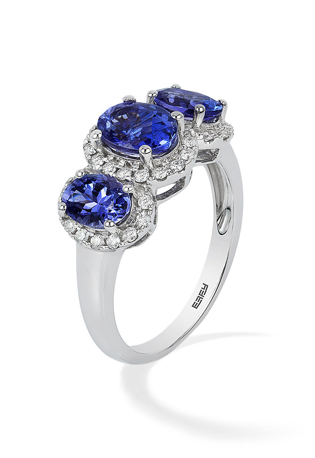 Effy Gemma 14K White Gold Tanzanite and Diamond Ring, 2.35 TCW ...