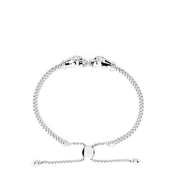 Effy Novelty 14K White Gold Diamond Heart Bracelet, 0.10 TCW