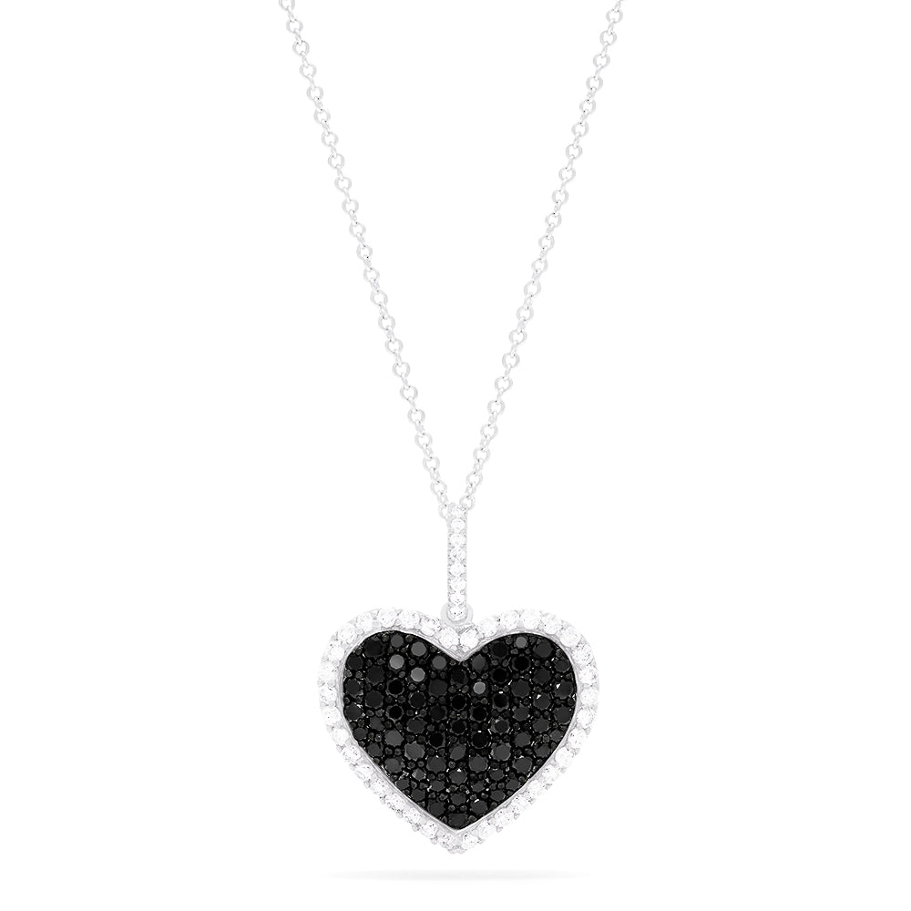 black heart diamond necklace