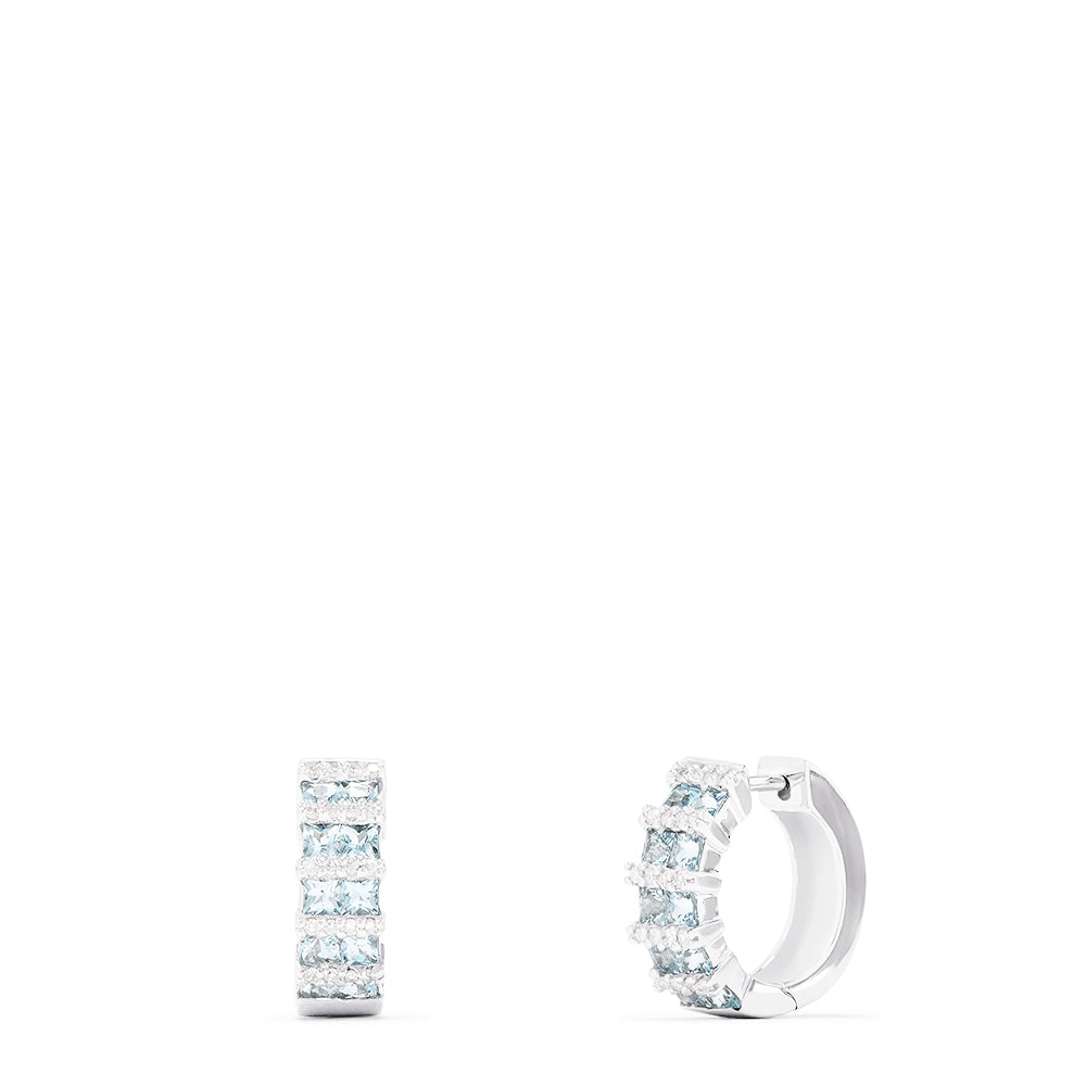 Effy 14K White Gold Aquamarine and 