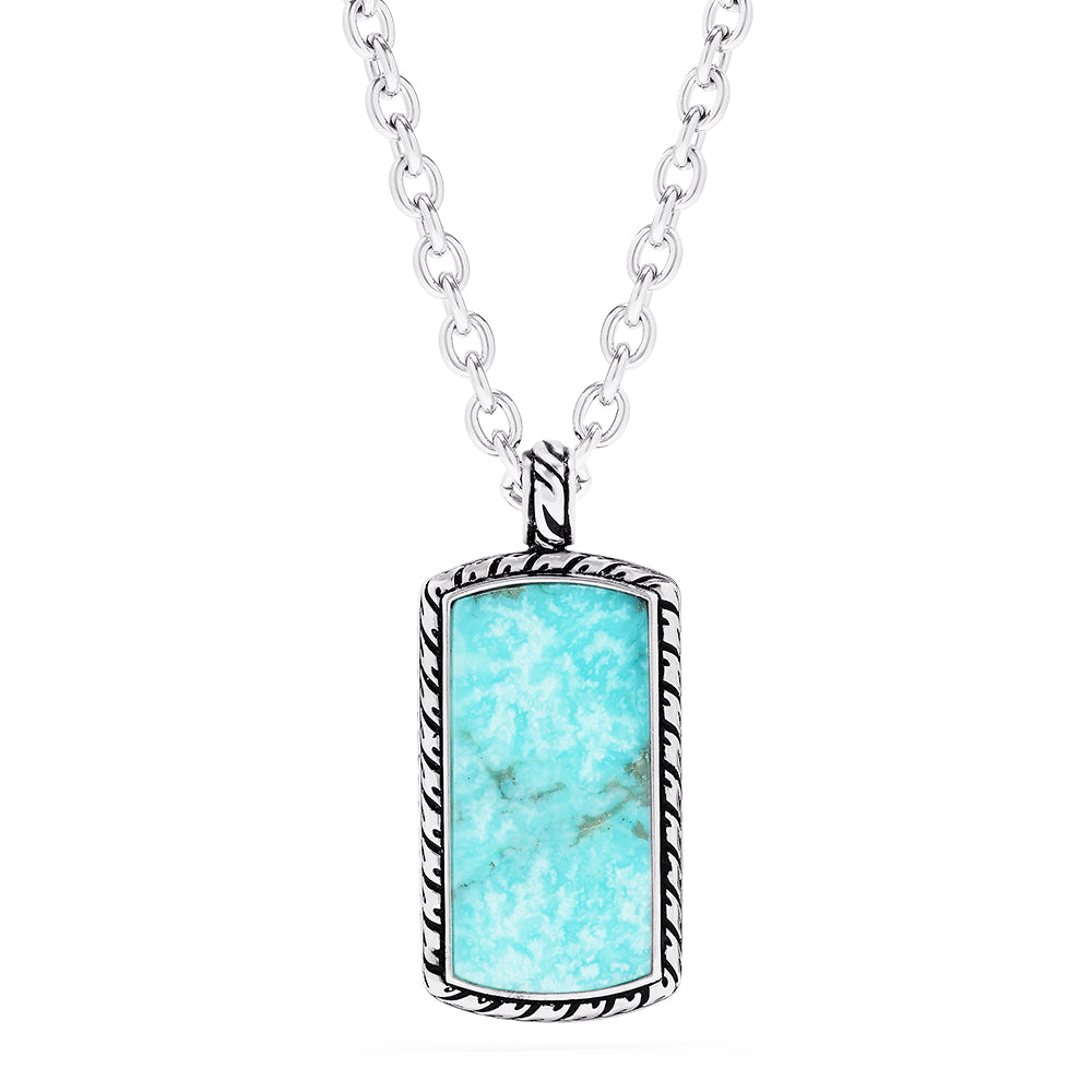 silver turquoise pendant