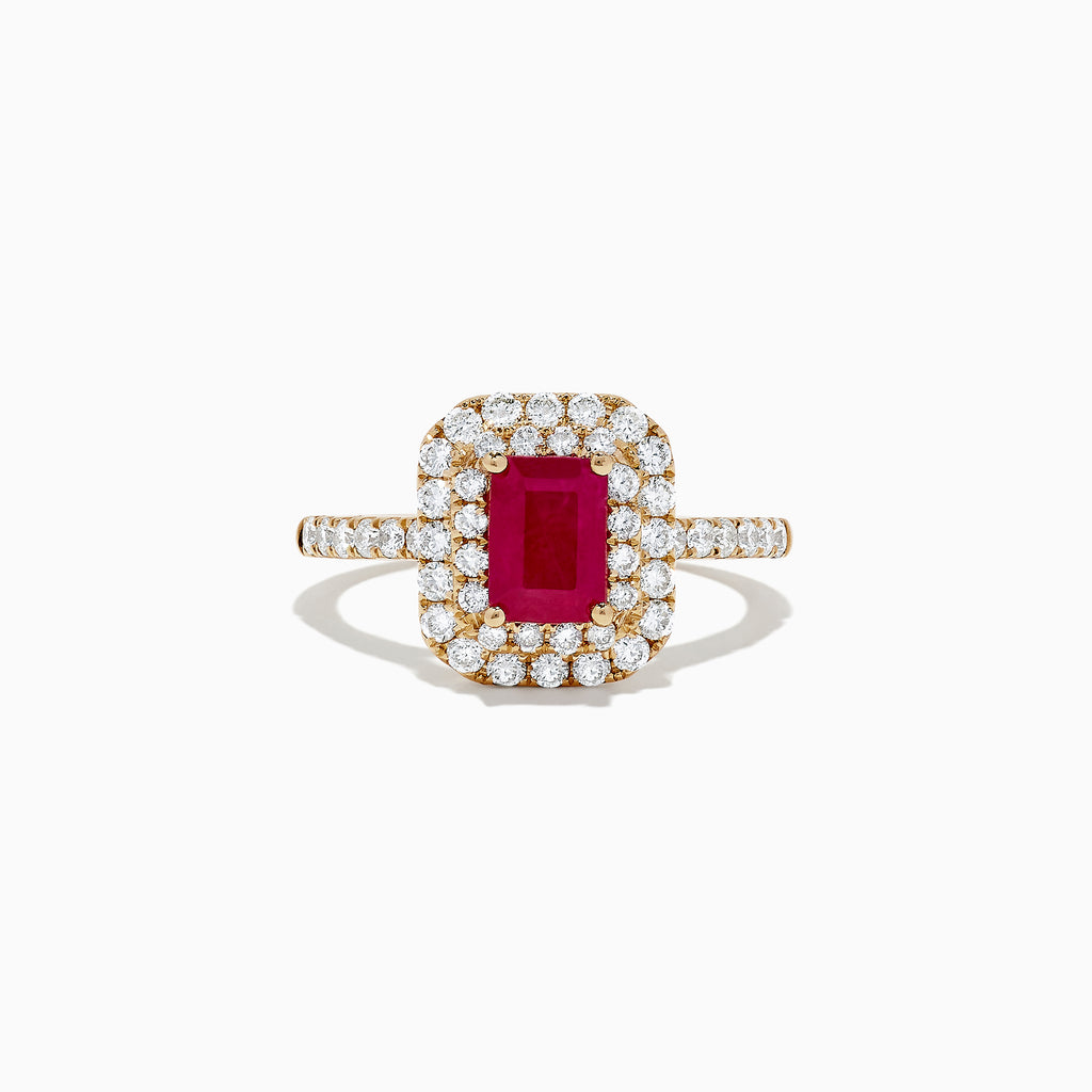 Effy 14K Yellow Gold Ruby and Diamond Ring, 1.74 TCW | effyjewelry.com