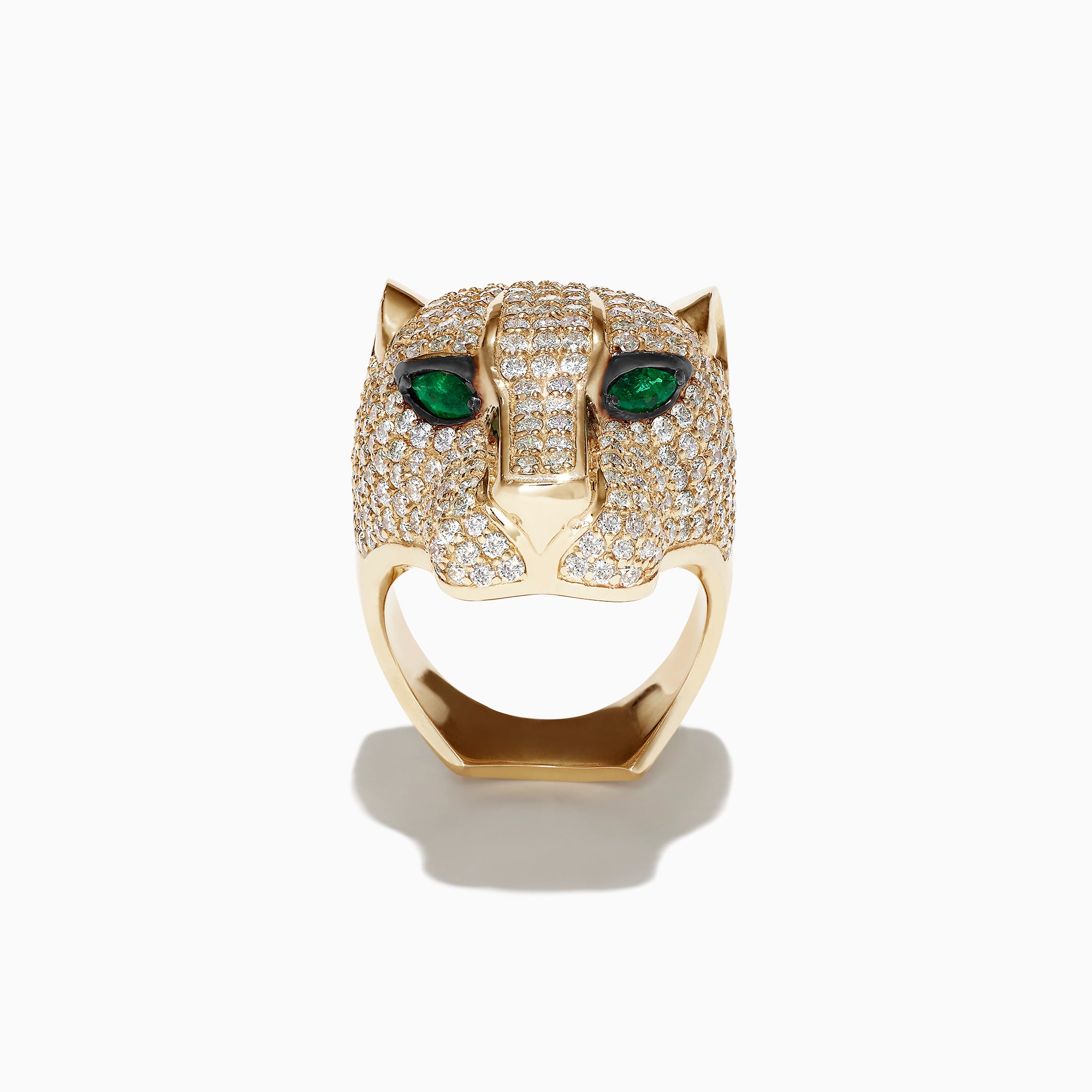 gold panther head ring