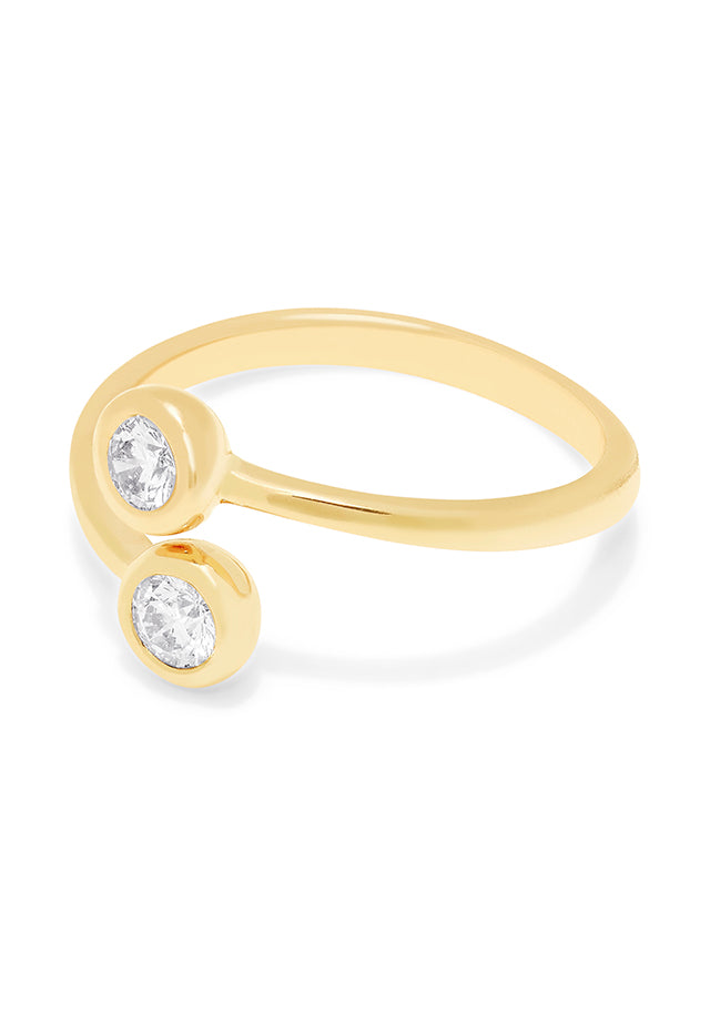 Effy D'Oro 14K Yellow Gold Two-of-Us Diamond Ring, 0.39 TCW ...