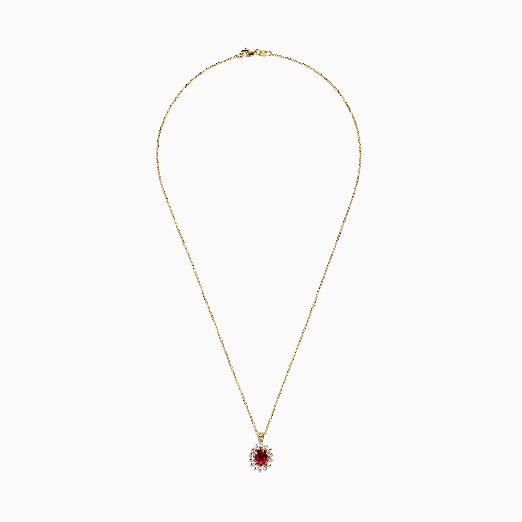 Effy Ruby Royale 14K Yellow Gold Ruby and Diamond Pendant, 1.76 TCW ...