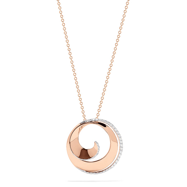 Effy Pave Rose 14K Rose Gold Diamond Spiral Pendant, 0.27 TCW | effyjewelry.com