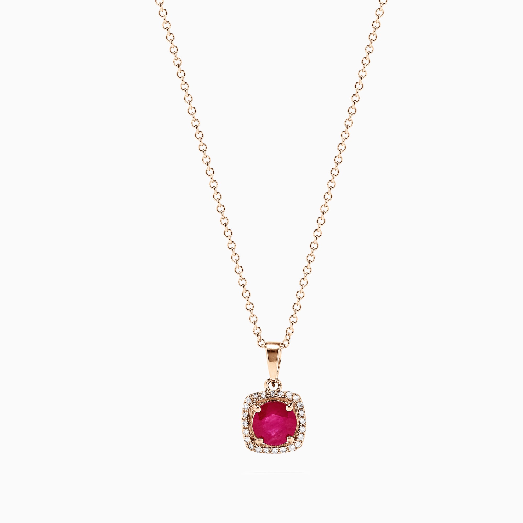 Effy 14K Rose Gold Ruby and Diamond Pendant, 1.04 TCW | effyjewelry.com