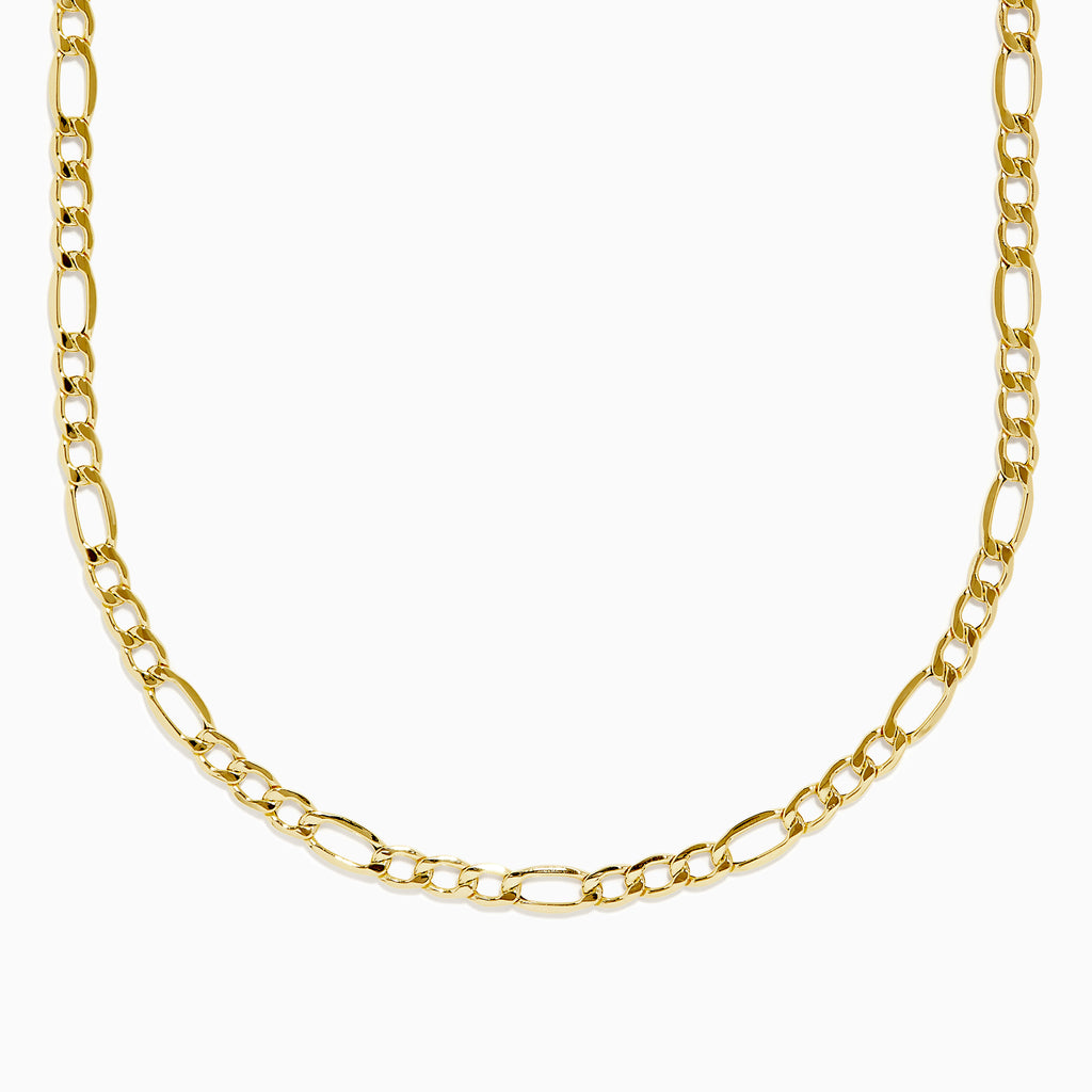 14K Yellow Gold 20" Figaro Necklace