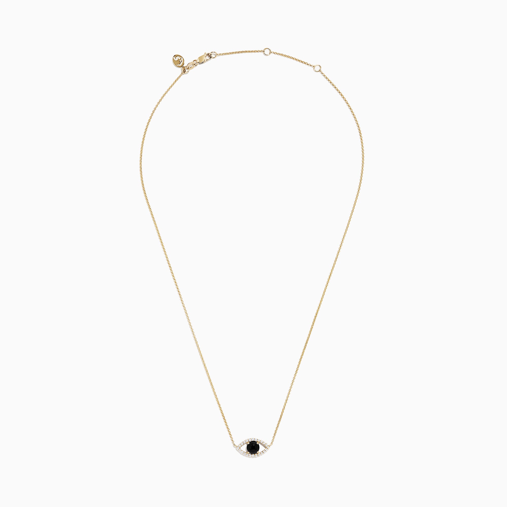 effy onyx and rose gold necklace