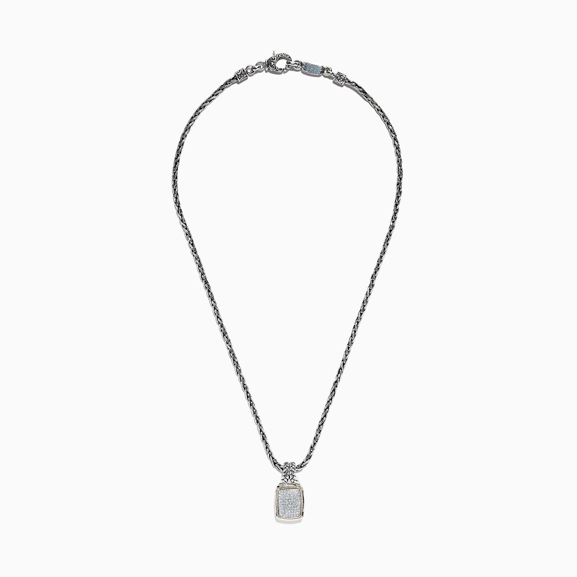 Effy 925 Sterling Silver & 18K Gold Diamond Pendant, 0.27 TCW ...