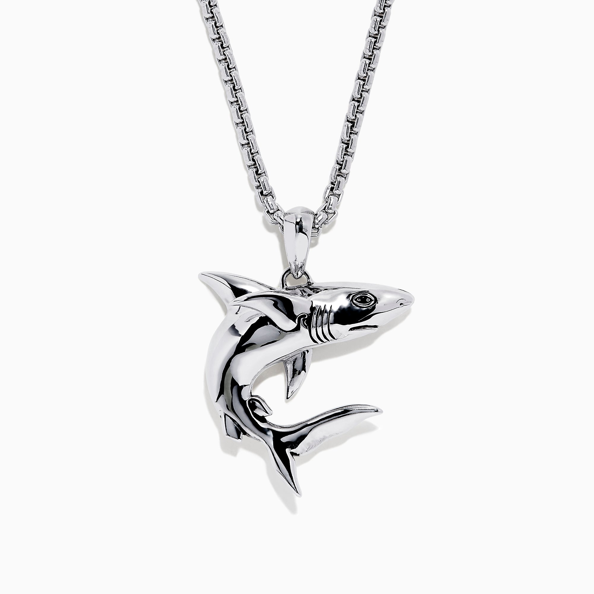 Effy Men's 925 Sterling Silver Shark Pendant, 0.01 TCW | effyjewelry.com