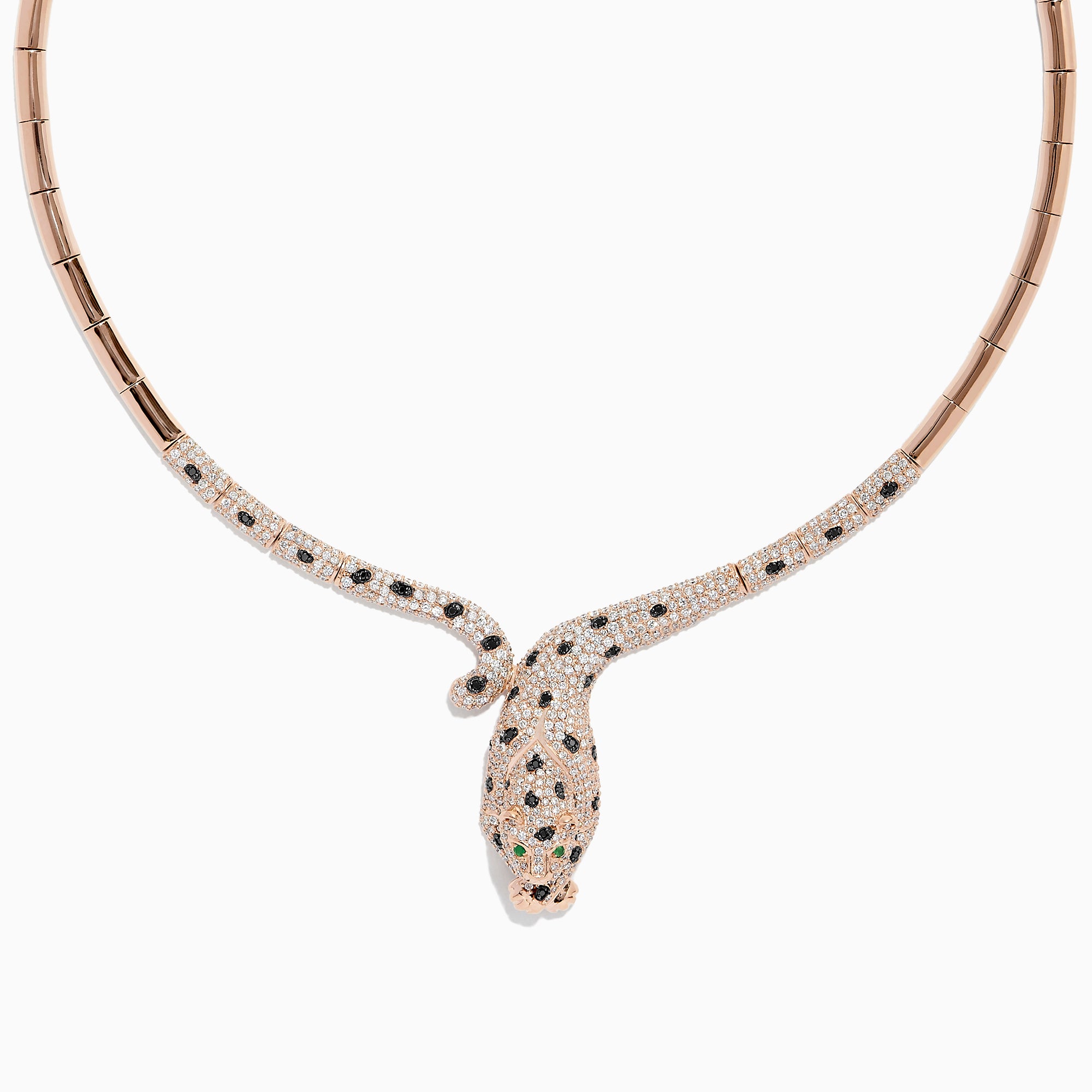 effy rose gold panther necklace